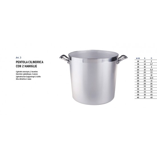 PENTOLA ALLUMINIO 32 C/C    FAMA332