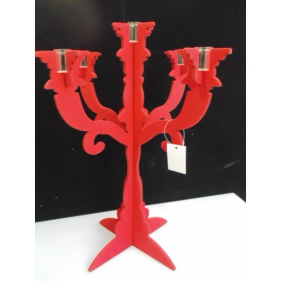 CANDELABRO 5 CAND. FLOCCATO   48380