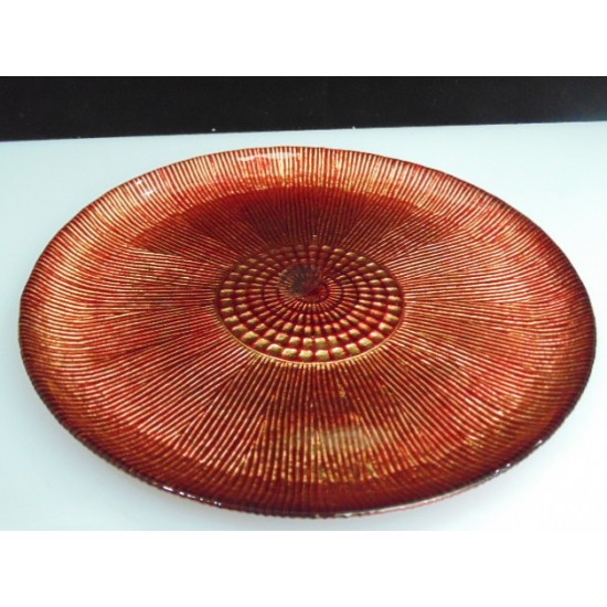 PIATTO RIGATO ORO/ROSSO      42454M
