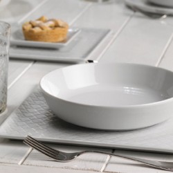 SET. 6 PIATTO PIANO TILE  BIANCO QUAD.