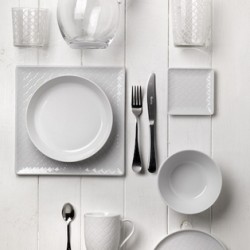 SET. 6 PIATTO FRUTTA TILE BIANCO QUAD.
