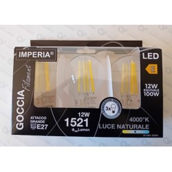 3 LAM. FILAMENT E27 W.12 GOCC. 4000K