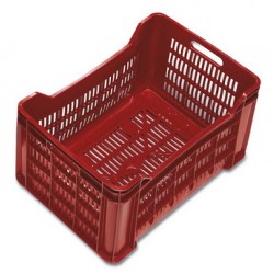 CASSETTA RETTANG. ROSSA TUTTA FORATA