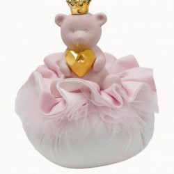 POUF ROSA CON ORSETTO        PU0430