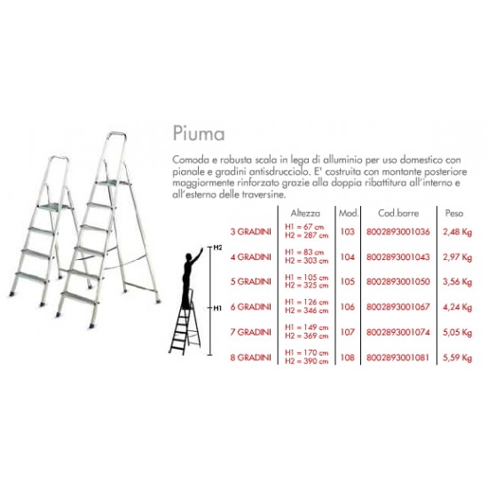 SCALA PIUMA 6 GRADINI